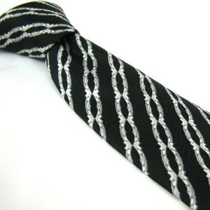 STEFANO RICCI Tie Midnight Blue Chain Link XL 61"